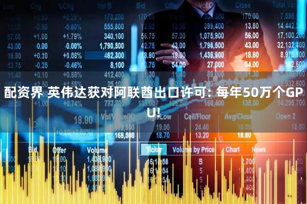 配资界 英伟达获对阿联酋出口许可: 每年50万个GPU!
